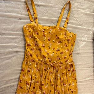 Yellow flora summer dress